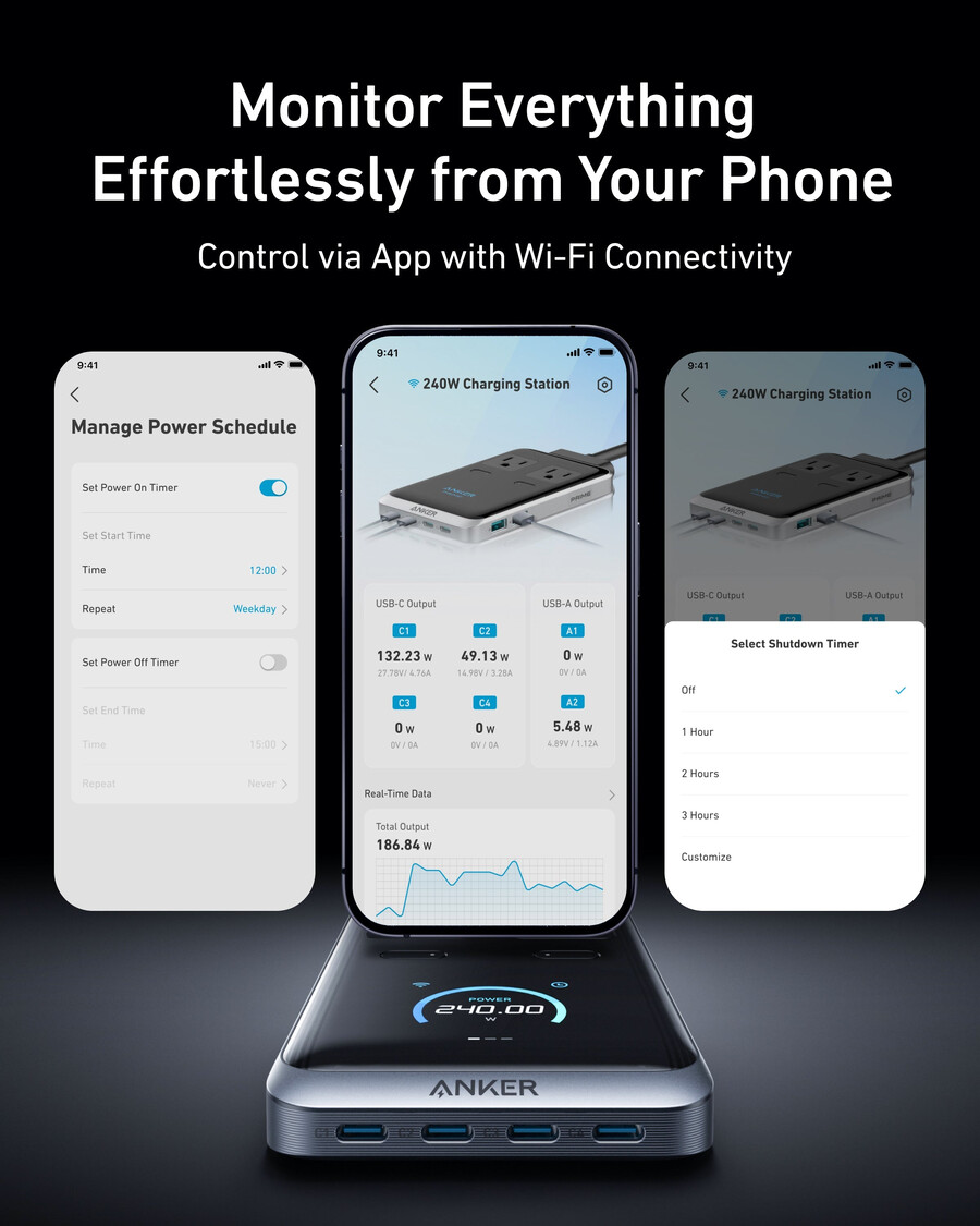anker prime laadstation 8-in-1 240w en anker prime usb-c naar usb-c kabel 240w gevlochten kabel van gerecycled materiaal
