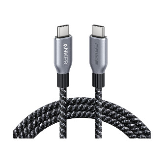 anker prime laadstation 8-in-1 240w en anker prime usb-c naar usb-c kabel 240w gevlochten kabel van gerecycled materiaal