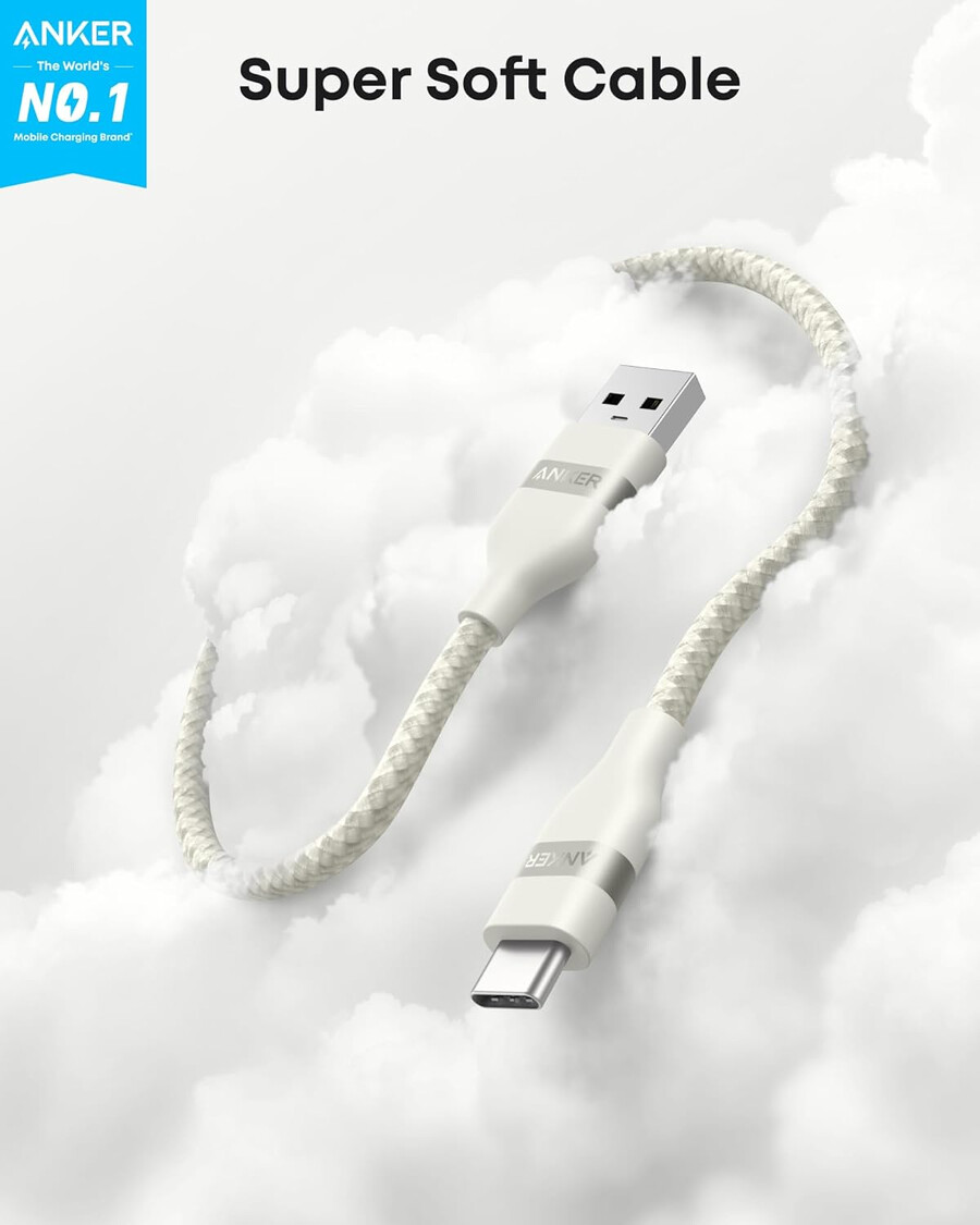 anker usb-a naar usb-c kabel 90 cm gevlochten van gerecycled materiaal 2 stuks