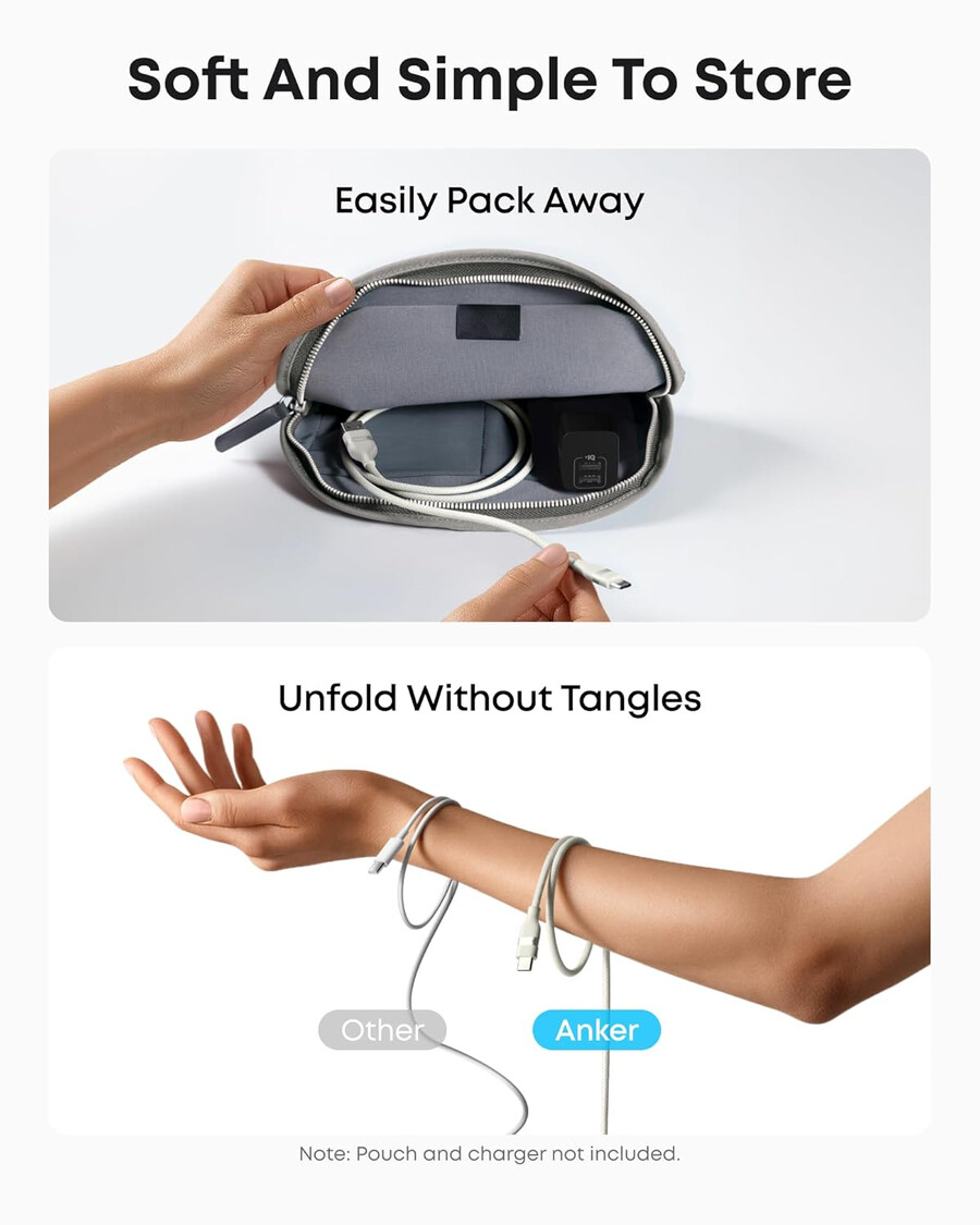 anker usb-a naar usb-c kabel 90 cm gevlochten van gerecycled materiaal 2 stuks