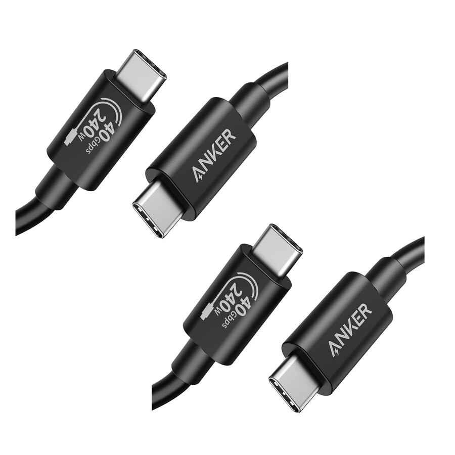 anker 515 usb-c naar usb-c kabel compatibel met thunderbolt 4 2 stuks