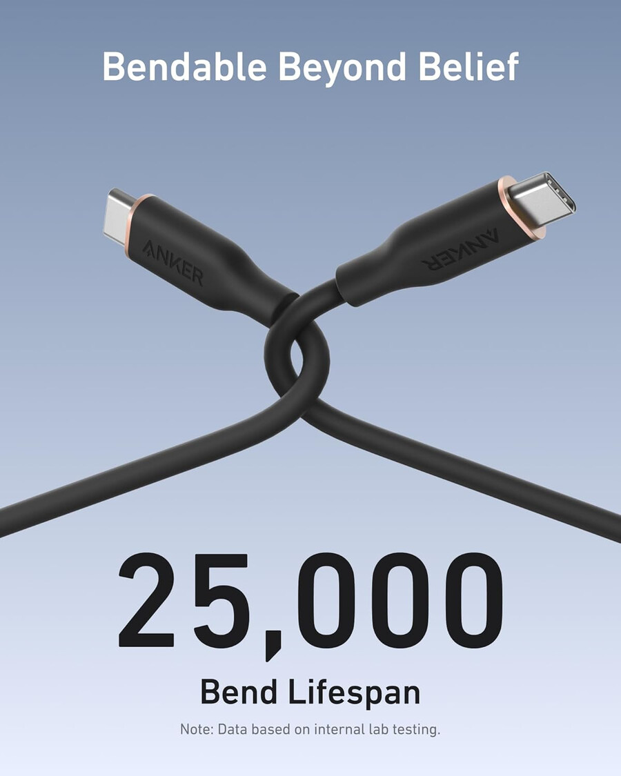 anker 643 usb-c naar usb-c kabel flow siliconen