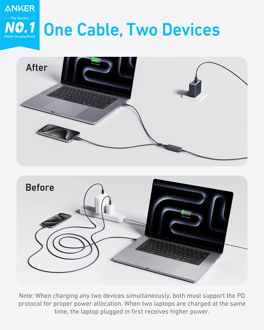 anker 335 draadloze oplader 3-in-1 station