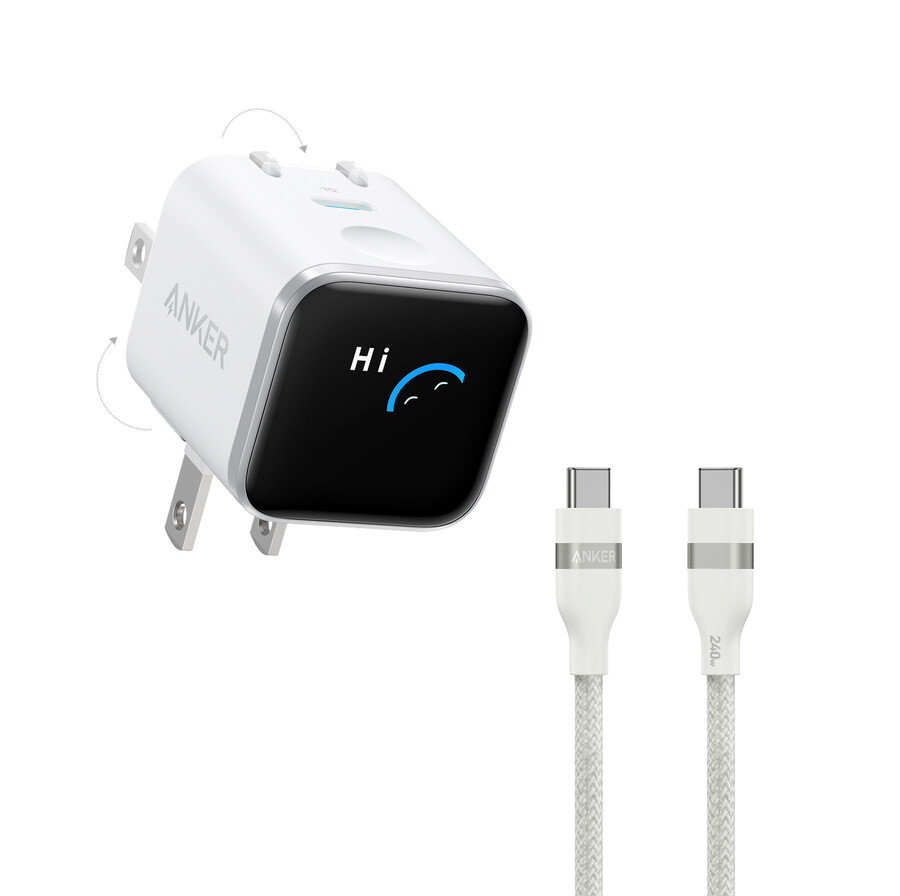 anker snellader voor iphone 45w usb-c-oplader met opvouwbare stekker