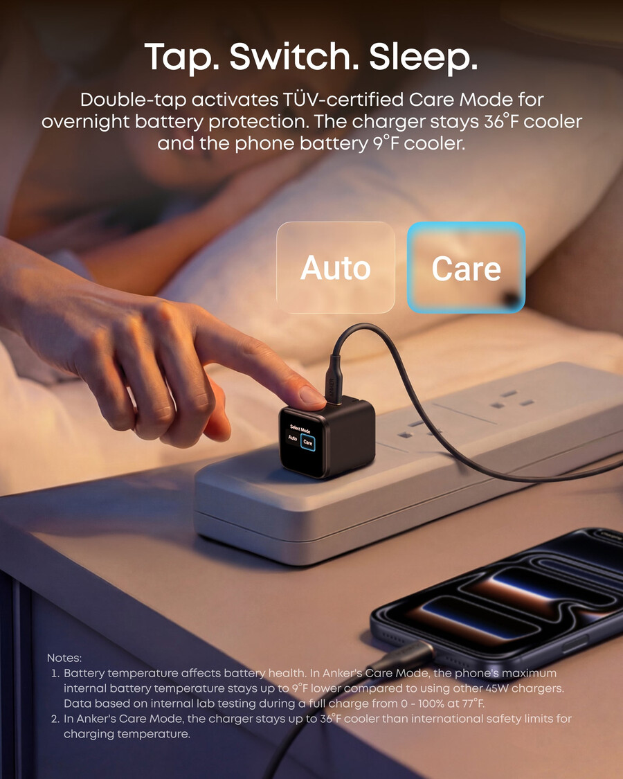 anker snellader voor iphone 45w usb-c-oplader met opvouwbare stekker