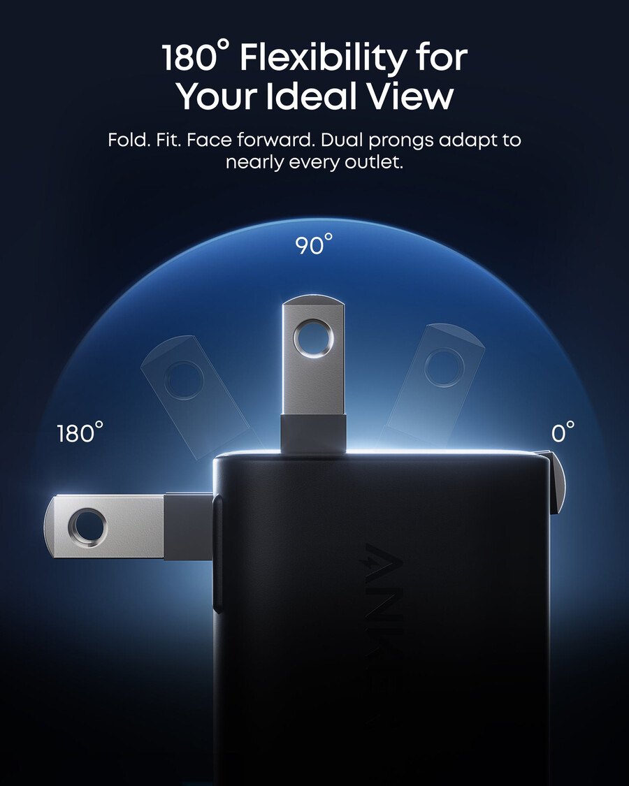 anker snellader voor iphone 45w usb-c-oplader met opvouwbare stekker