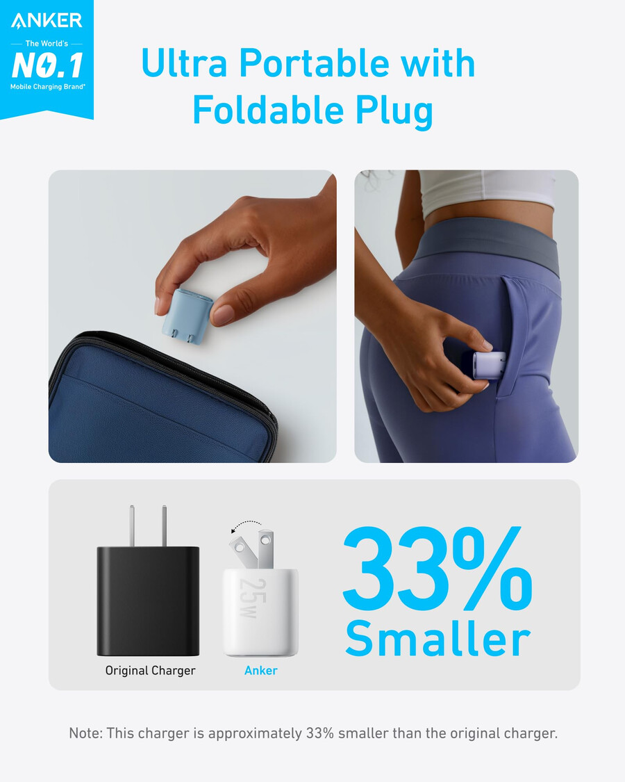 anker-oplader 25w compact