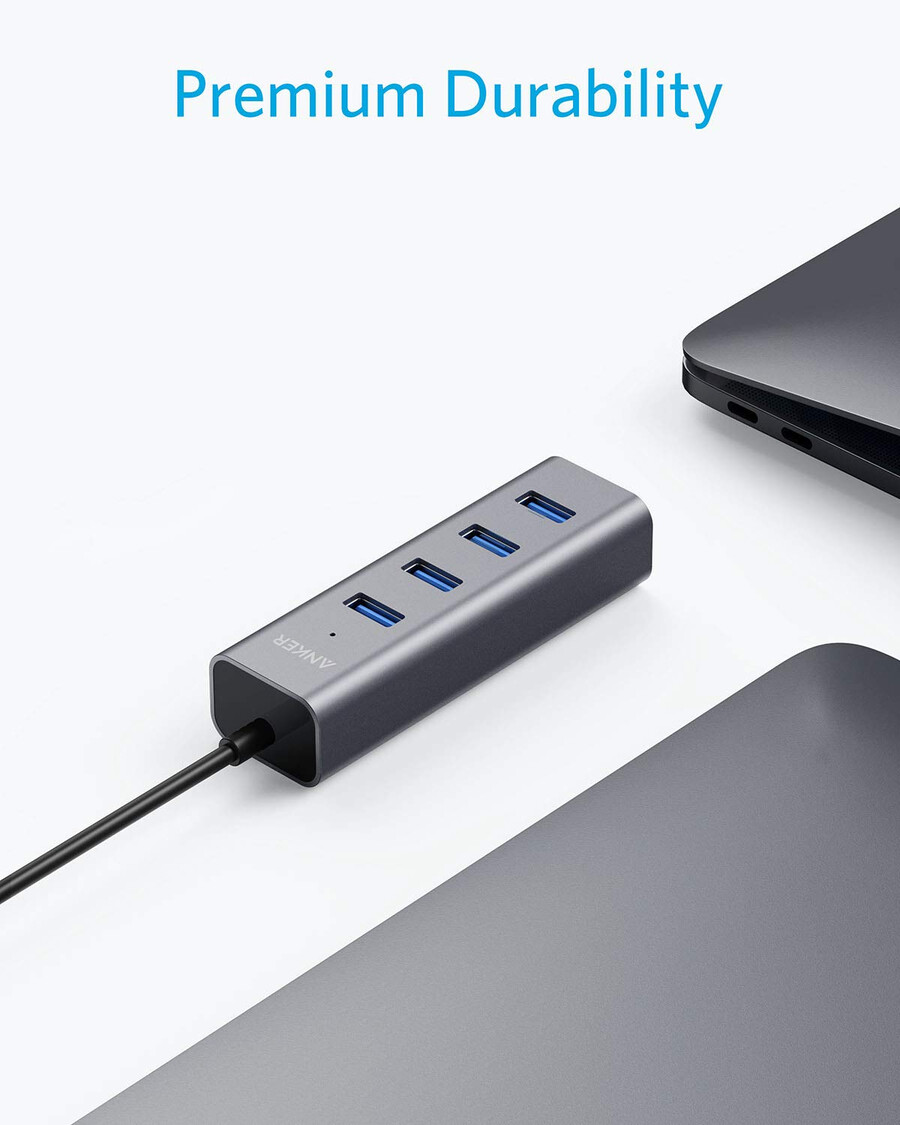 usb-c naar 4-poorts usb 3.0-hub