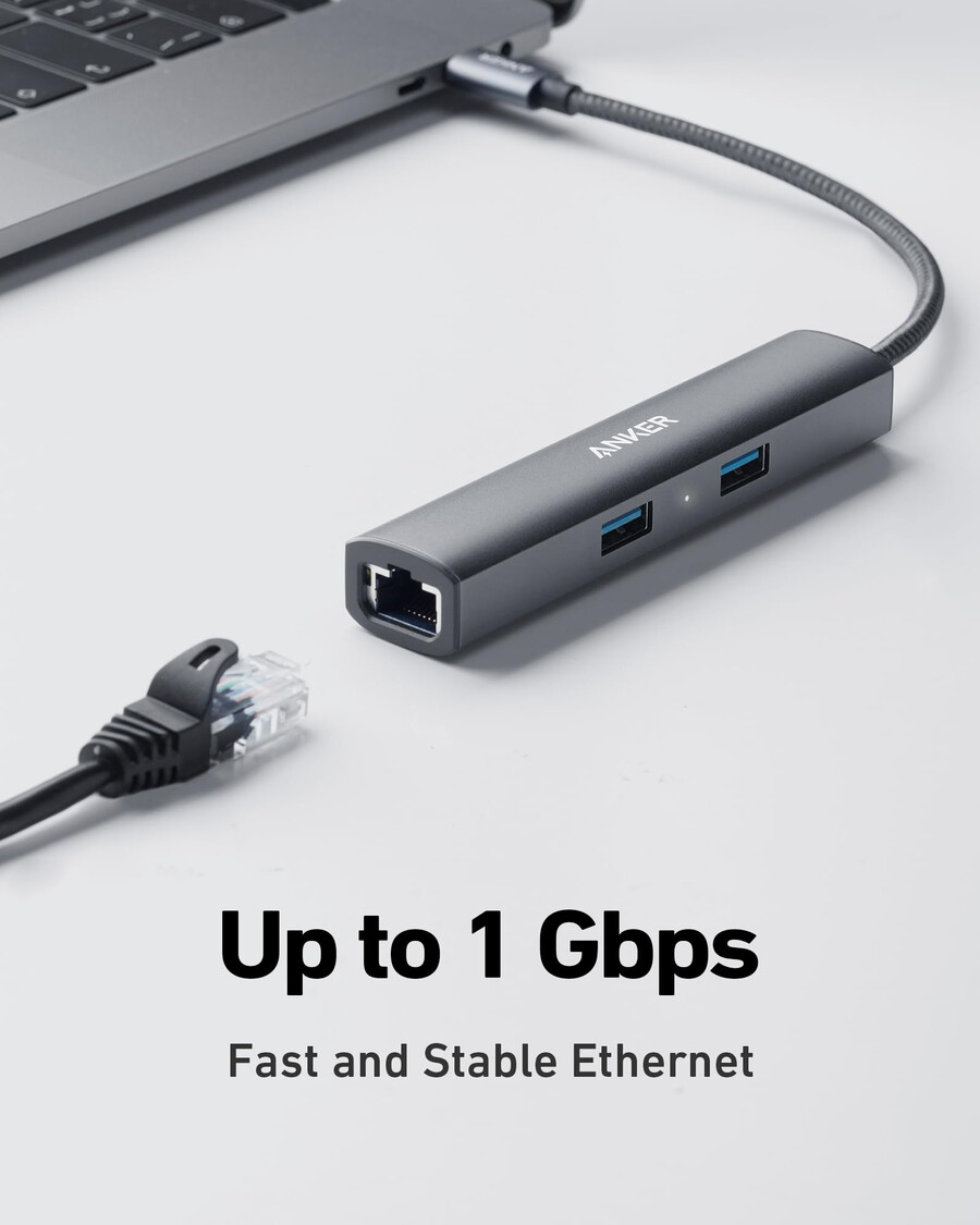anker 533 usb-c hub 5-in-1 slank
