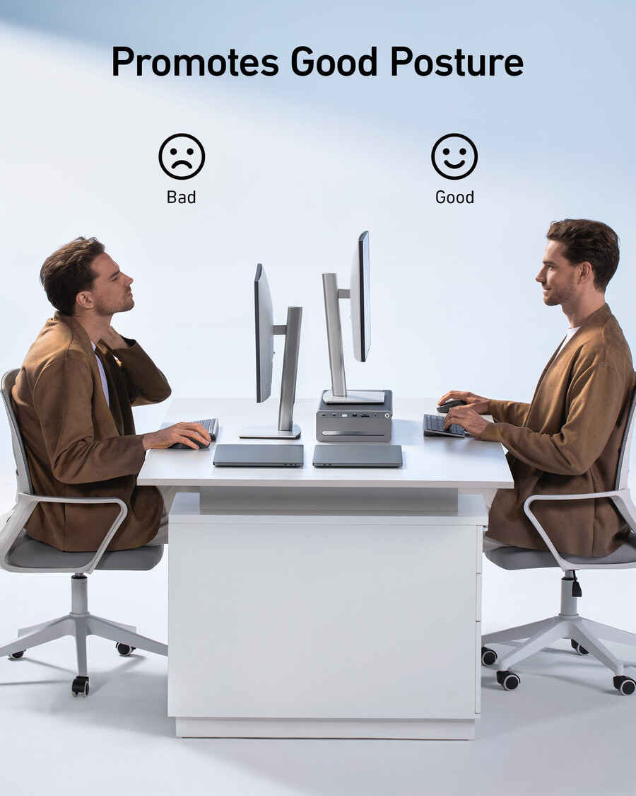 anker 675 usb-c dockingstation 12-in-1 monitorstandaard draadloos