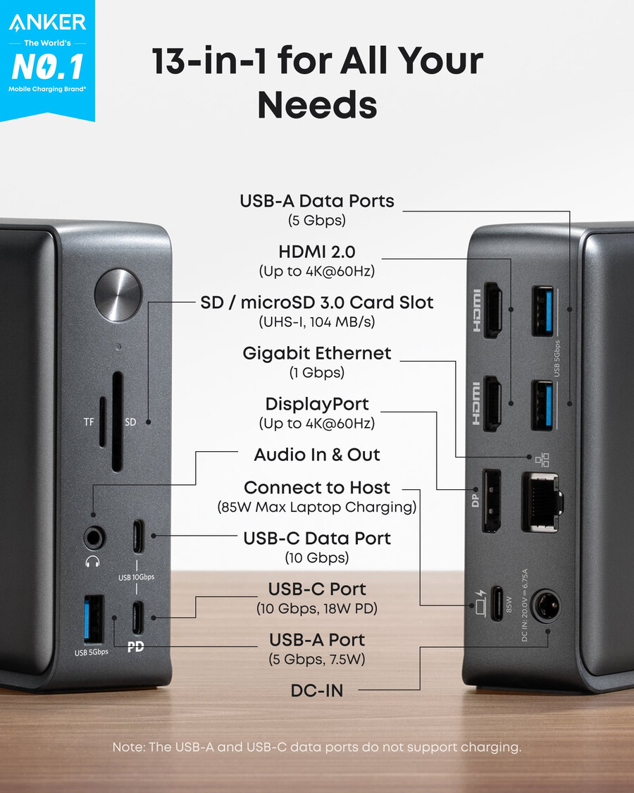 anker 575 usb-c dockingstation 13-in-1