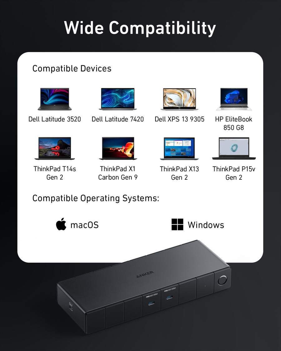 anker 778 thunderbolt dockingstation 12-in-1 thunderbolt 4