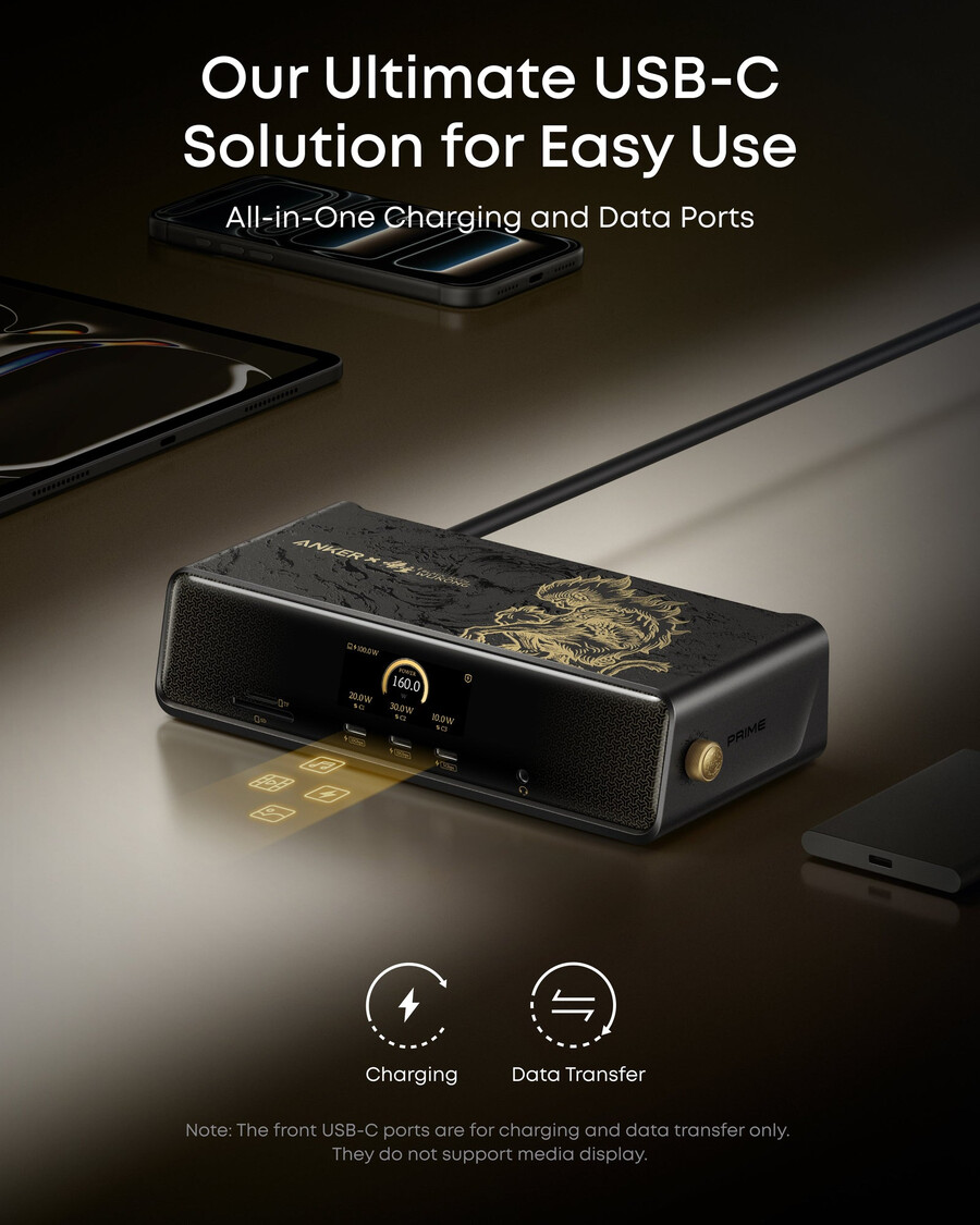 anker × black myth wukong-editie anker prime dockingstation 14-in-1 drie schermen displaylink met dl7400