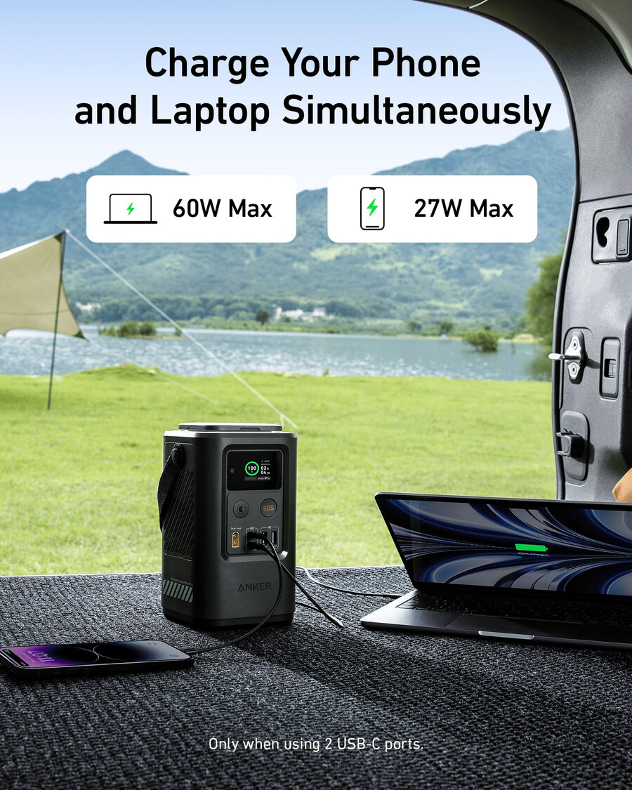 anker 548 powerbank - de ultieme powerbank voor op de camping met usb-c en een capaciteit van 60000 mah