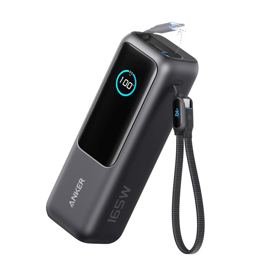 anker laptop powerbank 25 kb 165 w ingebouwde en intrekbare kabels
