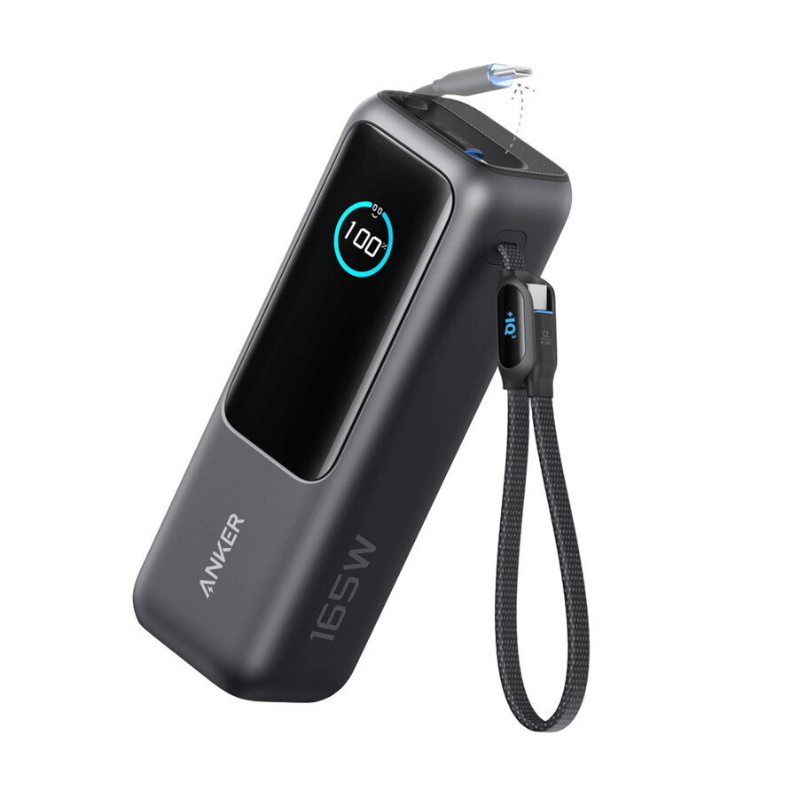 anker laptop powerbank 25 kb 165 w ingebouwde en intrekbare kabels